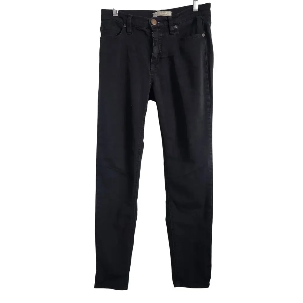 Vintage Free People‎ Black Skinny Jeans Sz 25